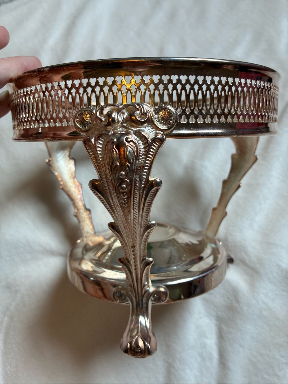 W&S Blackinton Silverplate Ornate Footed Stand